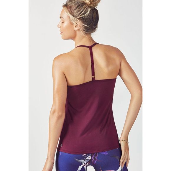 Fabletics, "Liv Tank Top" with Built-in Bra,"Blackberry"/Purple/Red, Medium,Used - Picture 5 of 6